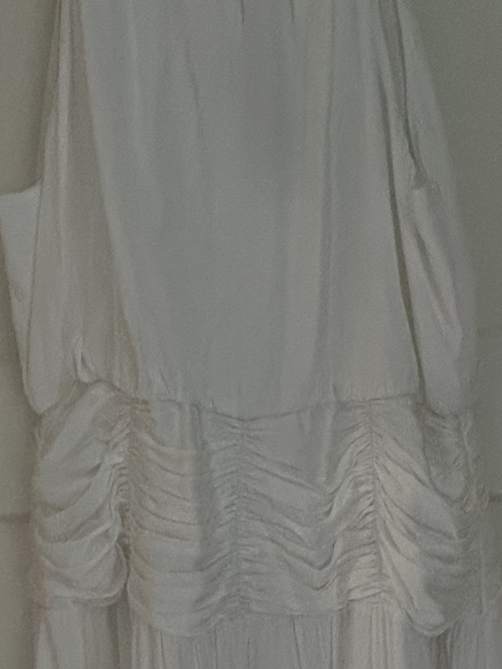 ungaro White Sleeveless Maxi Dress with Ruched Waist